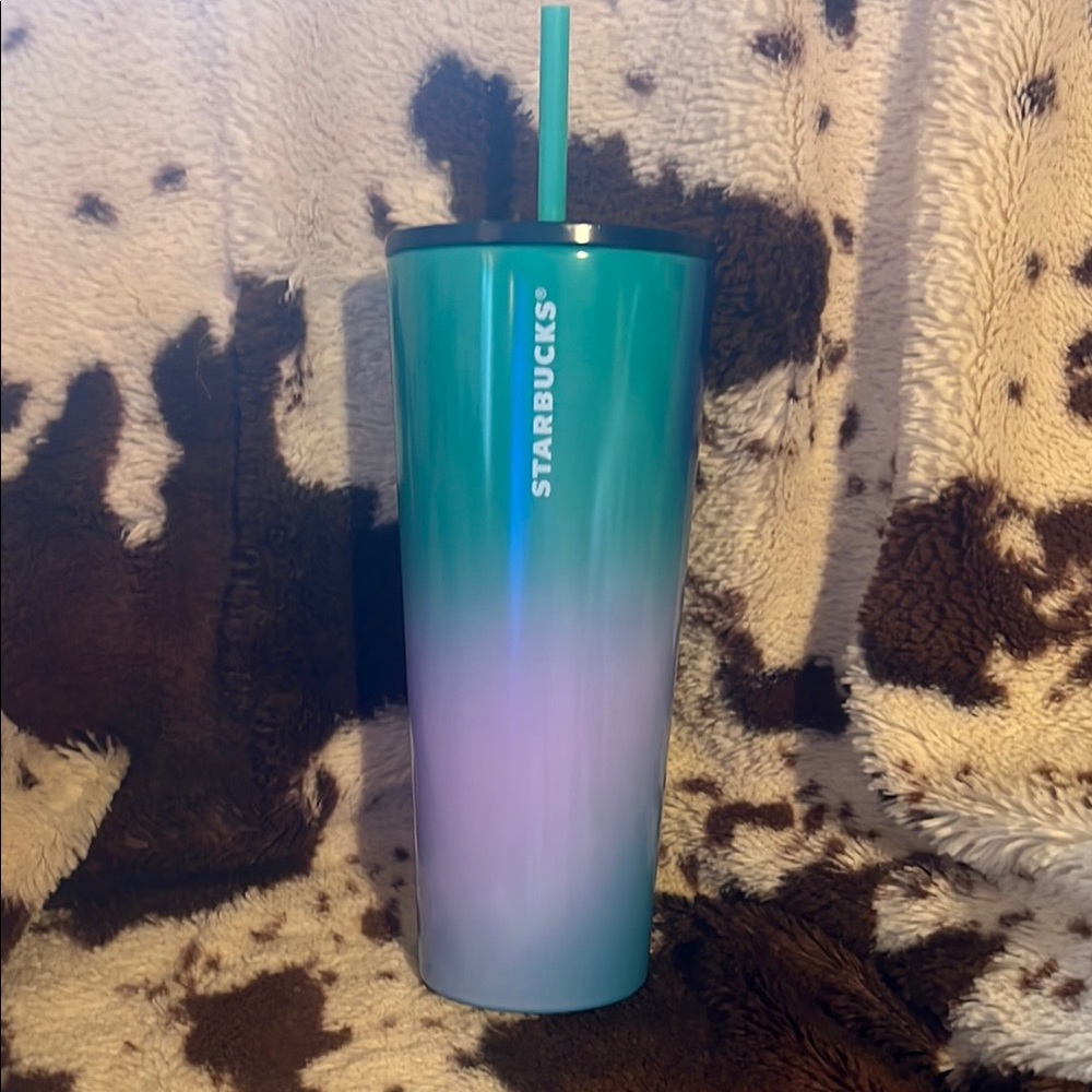 Starbucks Teal and Purple Gradient Tumbler